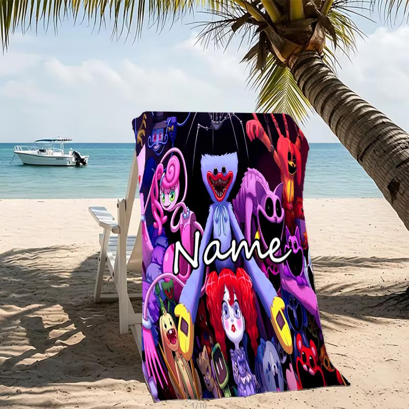 Customizable personalized beach towels Poppy Playtime themed designs.Suitable for the beach, yoga, sports;ideal as beach accessories