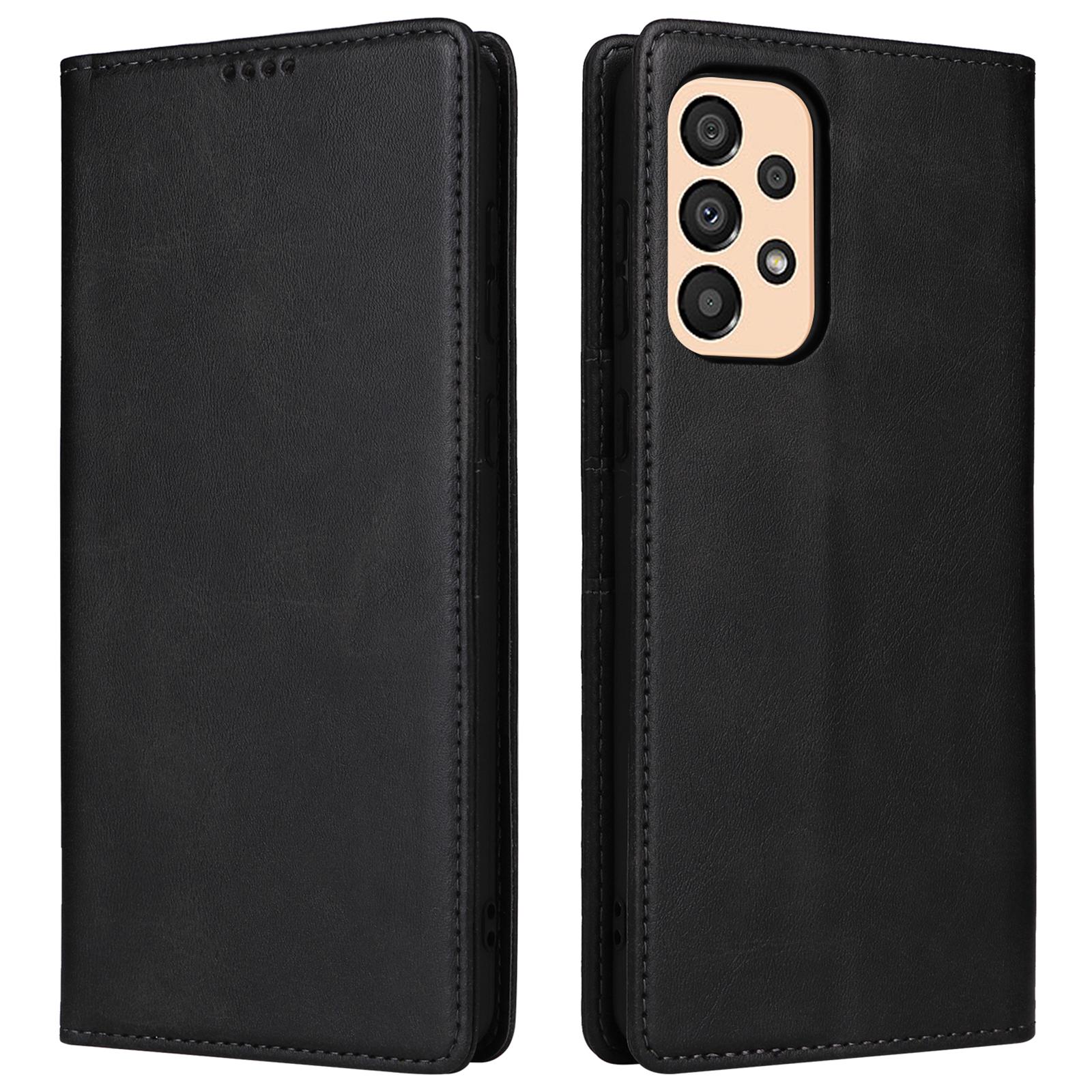 

Чехол для Samsung Galaxy A33 5G Кожаный чехол для телефона с блокировкой RFID Магнитное поглощение Black