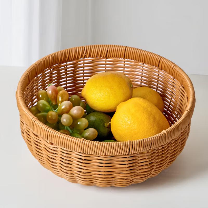 Hand-Woven Bamboo Storage & Fruit Basket