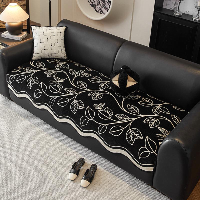 Retro Special-Shaped Sofa Cushion Is Universal In All Seasons  New Leather Sofa Seat Cushion Light Luxury High-End Sofa Cover Cloth Cover Towel