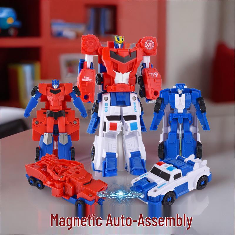Children's Two-in-One Magnetic Transforming Robot Toy