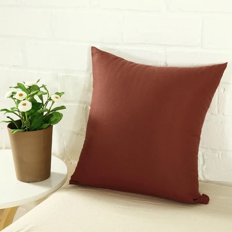 Candy Color Pillowcase Solid Decorative Home Decoration Sofa Car Cushion Cover 40X40