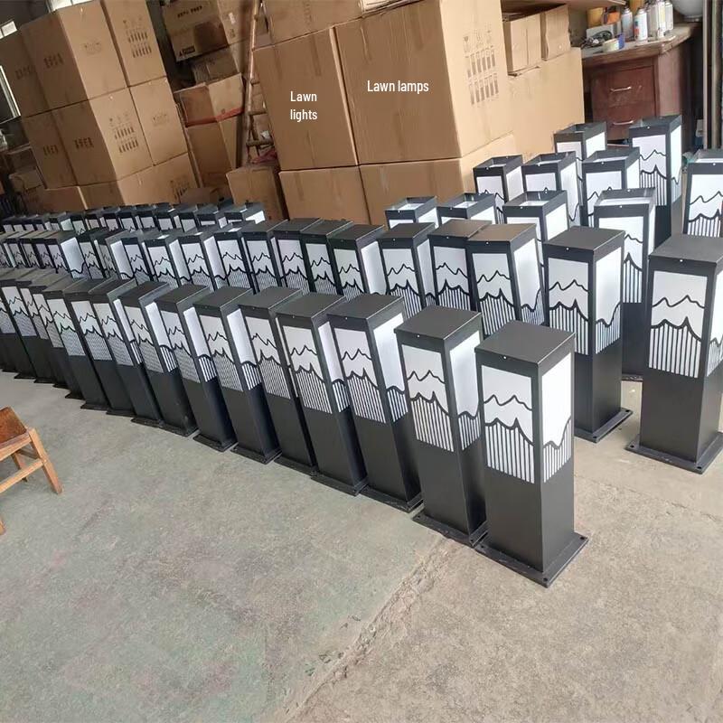 LUSHUFENG Vintage Chinese Outdoor Waterproof LED Landscape Lamp