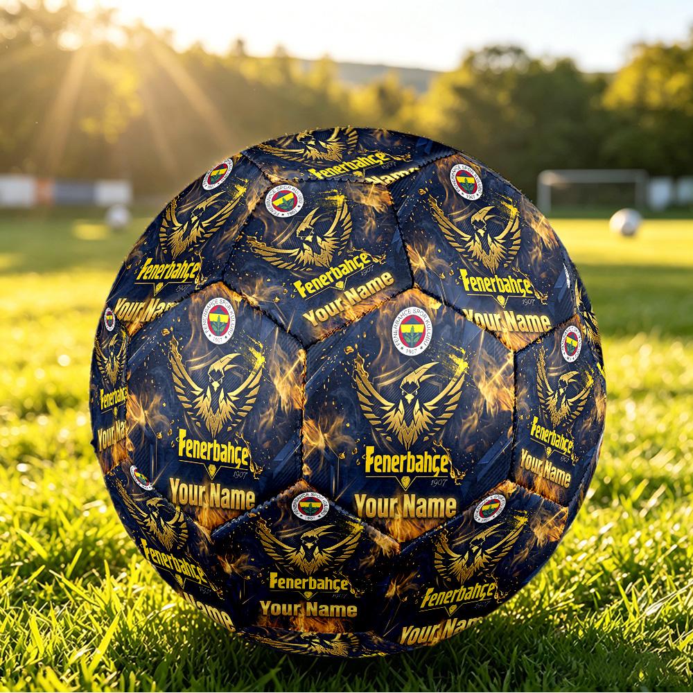 Personalized Size 5 Football Fenerbahçe FC Pattern Outdoor Game Sports Ball Gift