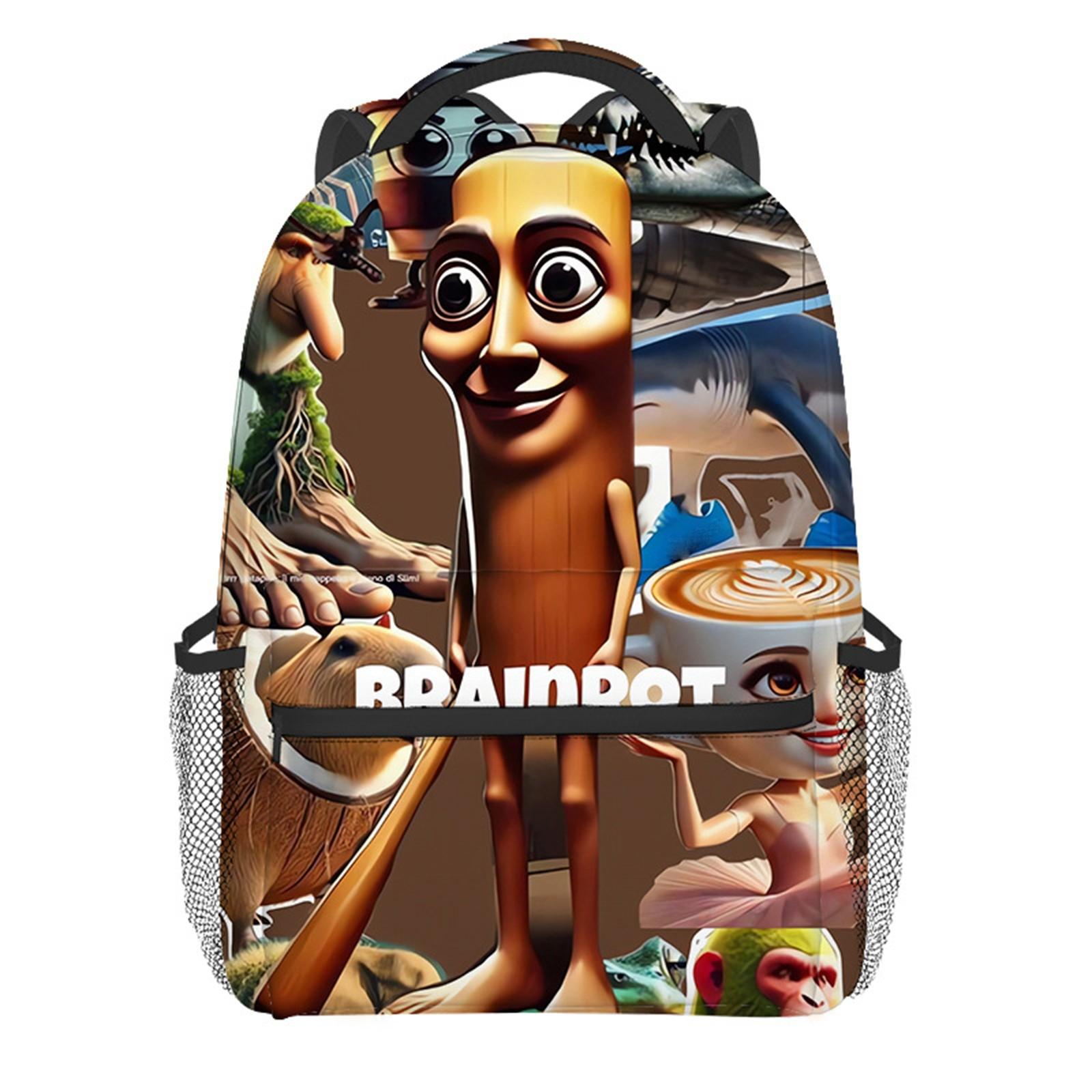 

Повседневная сумка через плечо с рисунком из мультфильма для учеников младших классов средней школы, рюкзаки большой вместимости One Size