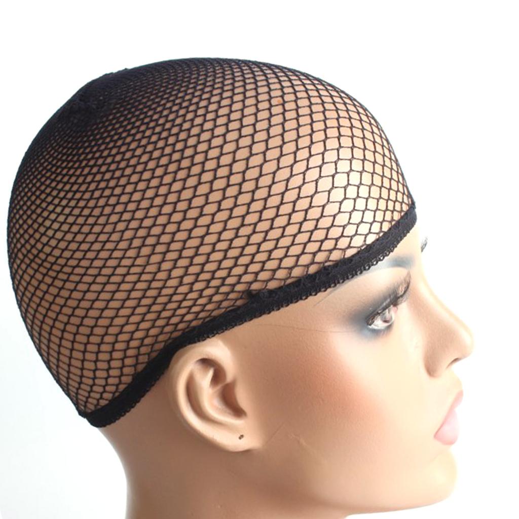 Wig Caps Nylon Stretchable Breathable Dome Mesh Net Wig Cap For Cosplay Dress Up Black