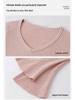 High-End Pink V-Neck Knit Dress: Women's Autumn/Winter Hip-Hugging Skirt, New Year Hot Girl Outfit.
