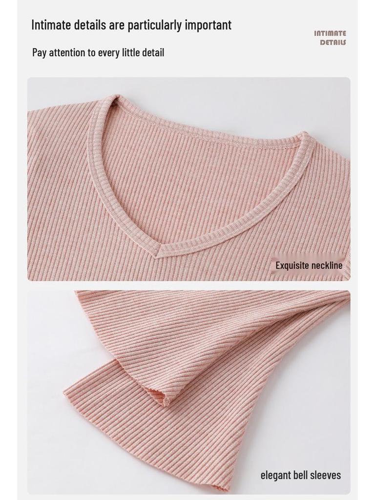 High-End Pink V-Neck Knit Dress: Women's Autumn/Winter Hip-Hugging Skirt, New Year Hot Girl Outfit.