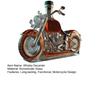 Motocyklová skleněná karafa na whisky Design motocyklu Láhev na víno Dekorativní láhev na whisky pro milovníky motocyklů Barový stůl Kuchyňské použití