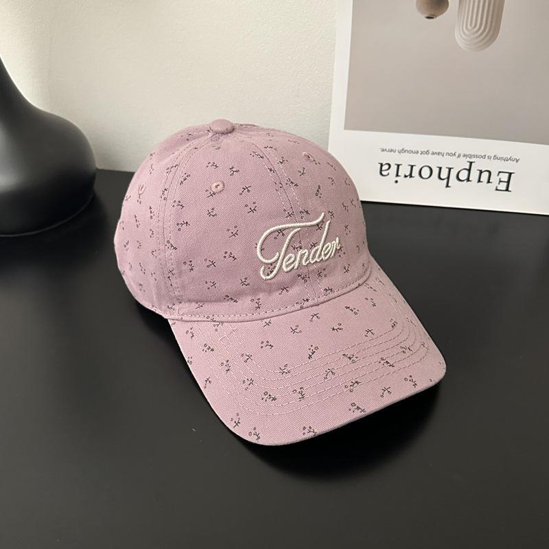 

Floral Print Tender Embroidered Baseball Cap, Vintage Adjustable Dad Hat, Casual Sun Hat for Women One size fits all фіолетовий