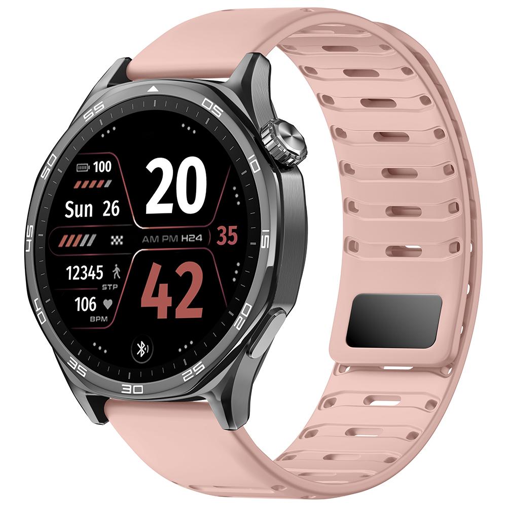 22mm Silicone Band for Huawei Watch 5/4/Pro/3 GT5 Pro/GT5 GT4 46mm Sports Magnetic Wristband for Amazfit Bip 5-6/Balance 2 Strap