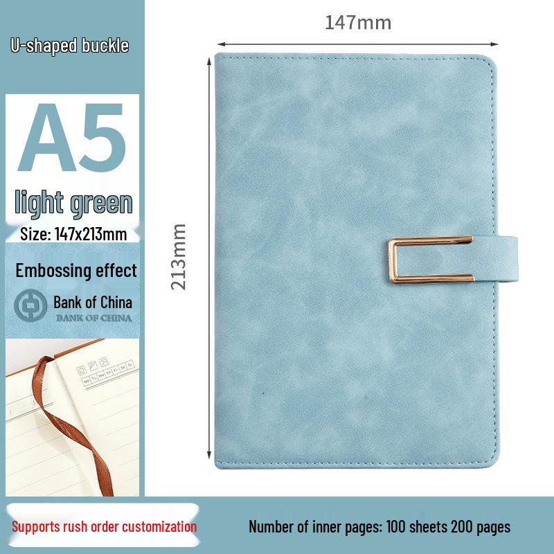 A5 Custom Logo Thickened B5 Diary with Buckle for Business Office