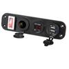 Car USB Socket Panel with Dual USB Charger Voltmeter and Power Outlet Waterproof for Vehicle Marine RV Digital Devices