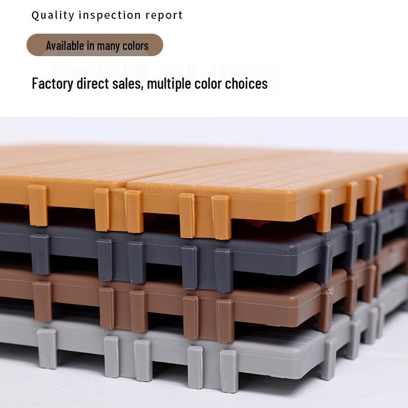 Anti-Corrosion Wood-Plastic Composite Interlocking Balcony and Terrace Flooring for Garden Renovation.