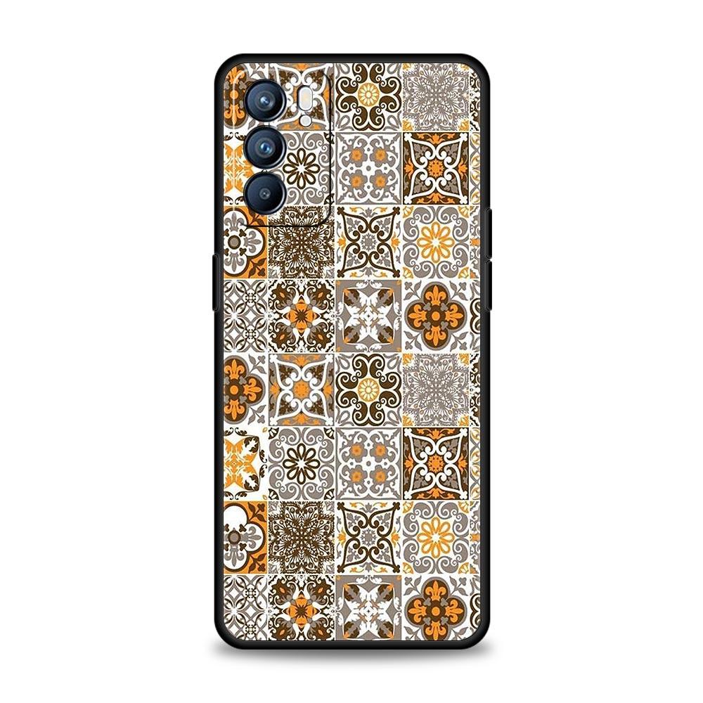 Mandala Flower Totem Case For Oppo Find X6 Pro X5 A54 A53 A52 A9 2020 A15 A95 A17 A16 A76 A74 A57 Reno7 Reno6 Pro Plus 5G Cover