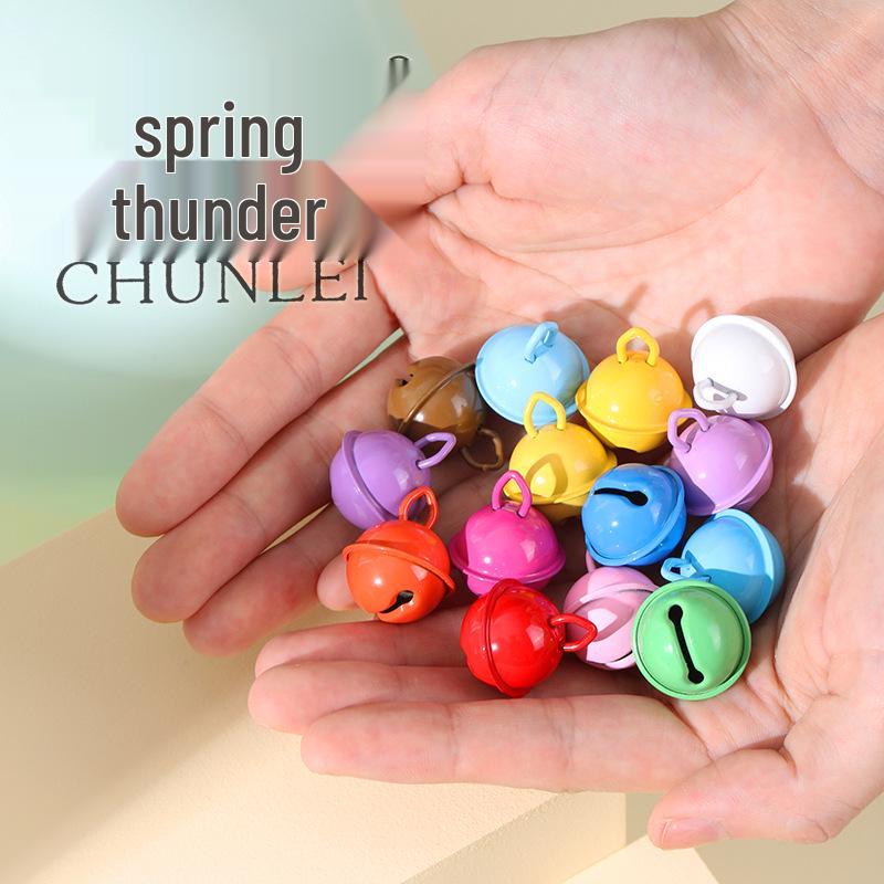 22mm Tiger Mouth Candy-Colored Christmas Hanging Bell Ornament Jewelry & Choker Accessory