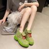 Popular Thick-soled Martin Boots Women's Summer Thin 2025 New British Style Tooling Boots Outdoor Mountaineering Locomotive Short Boots