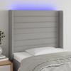VidaXL LED Headboard Bedroom Furniture Single Bed Accessory Headboard Bed Frame Interior Light Grey 3124178