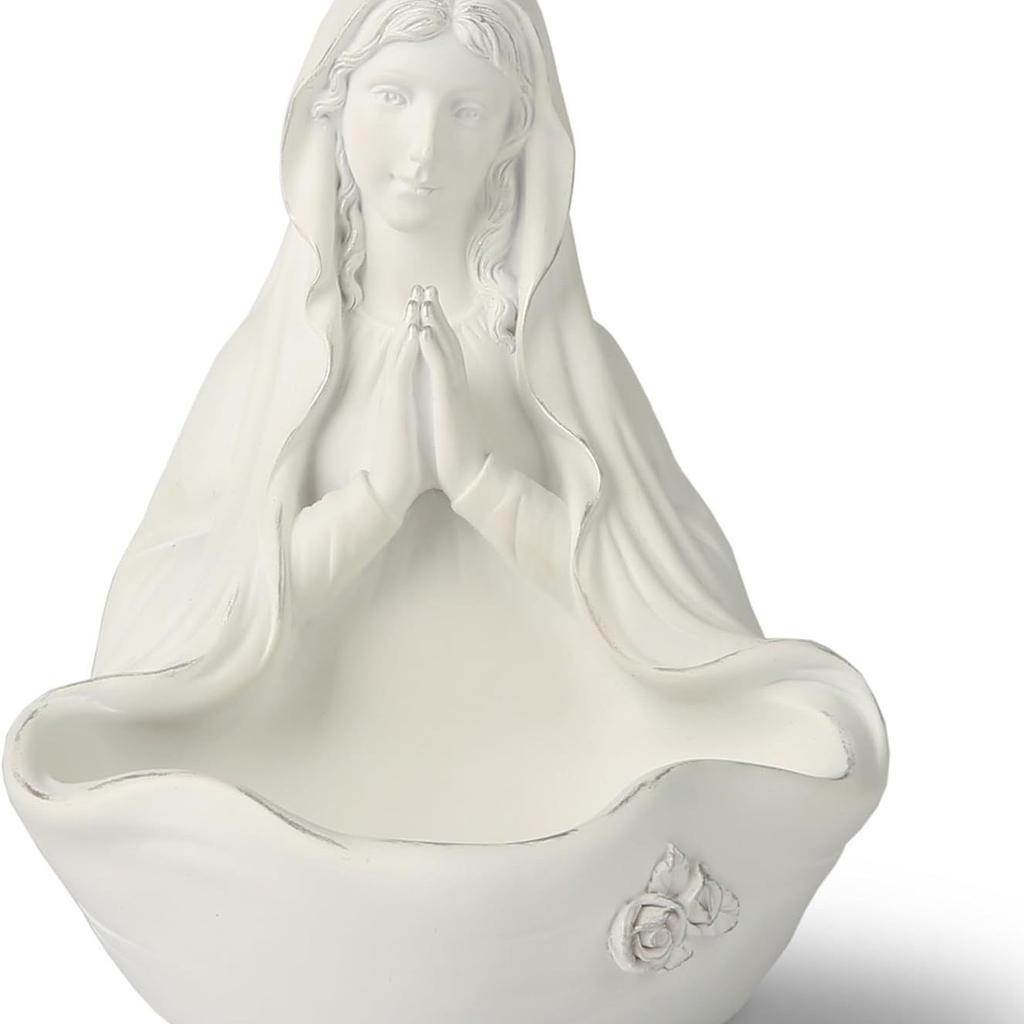 Bookshelf and Console Table Styling Home Virgin Mary Decorative Bowl