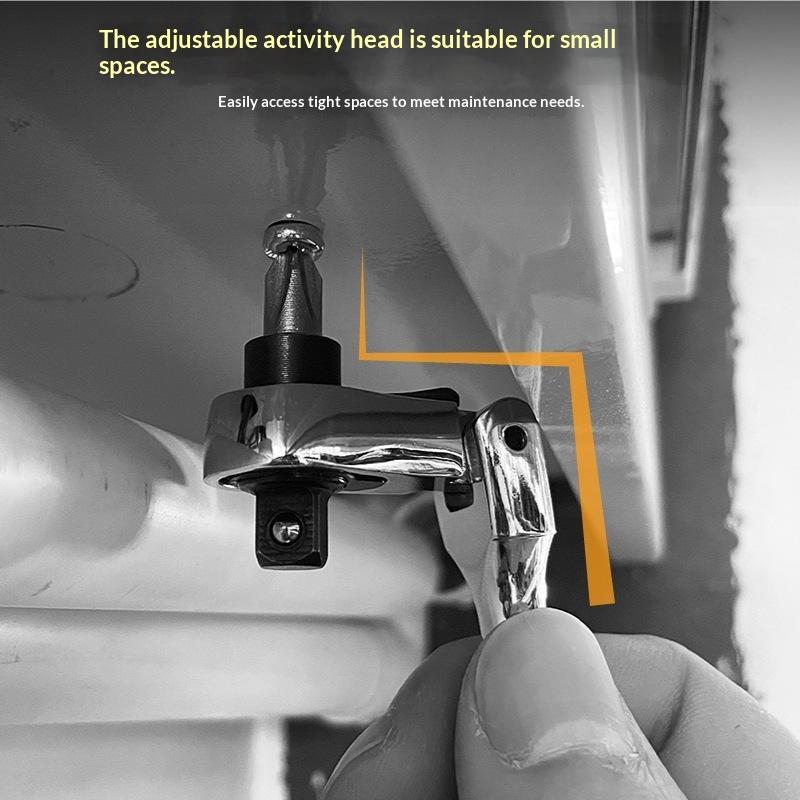 Heavy Duty 2 In 1 Ratchet Wrench Reversible Chrome Steel Head Non Slip Grip for Industrial Use Home DIY Repair Projects