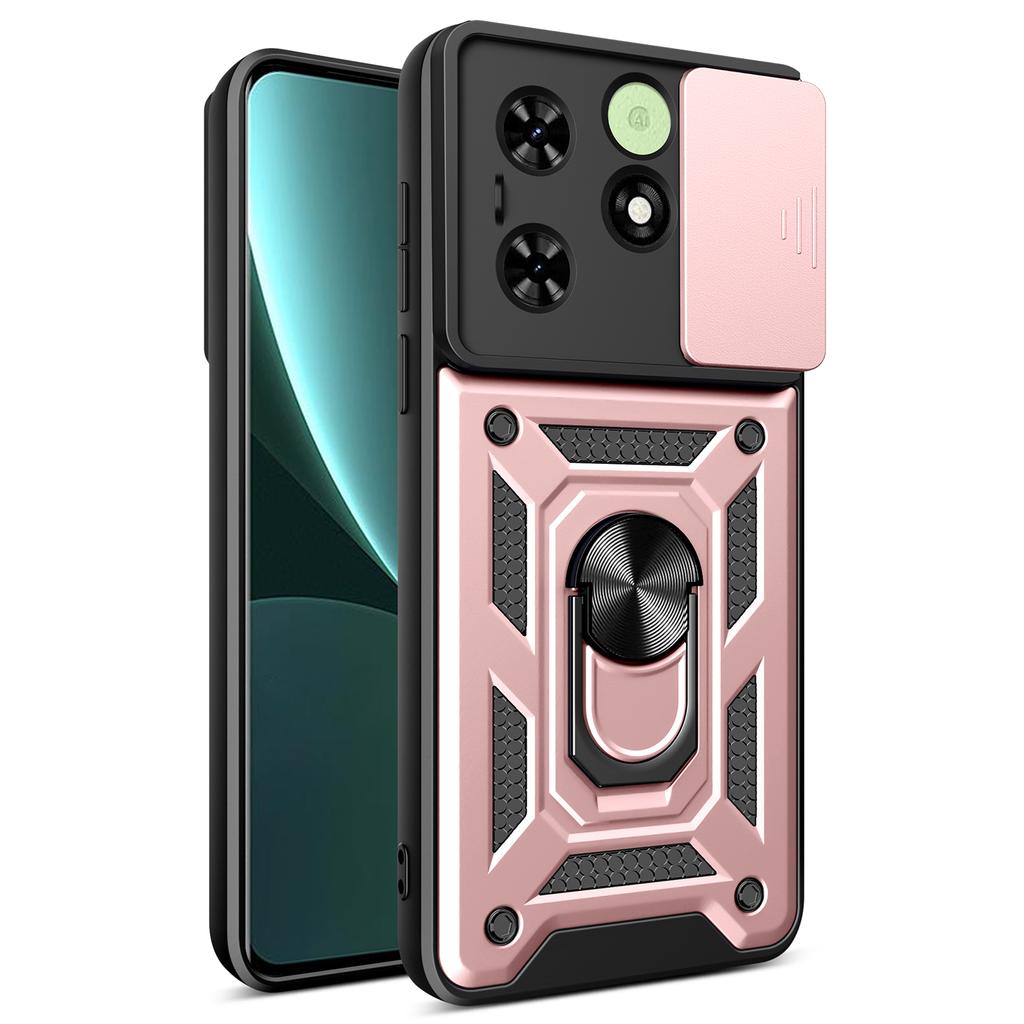 For TECNO Spark Go 2024 4G/Spark 20/Spark 20C/Pop 8 Case Slide Lens Guard PC+TPU Phone Cover