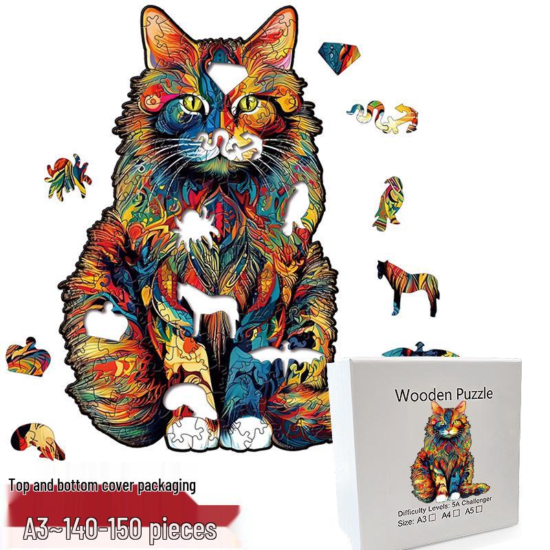 Irregular Animal Dog Penguin Wooden Puzzle in Stock
