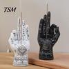 Spooky Halloween Table Decor Palmistry Hand Incense Holder, Resin Statue, Decorative Gothic Home Ornament Stick Ancient Mystical Palm Sculpture