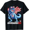 Amerisaurus Rex Patriotic Dinosaur 4th of July T-shirt