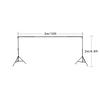 2 *   / 6.6 * 9.8ft   Background Support Stand Photo Backdrop Crossbar Kit with two Clamps
