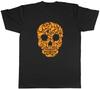 Orange Skull Mens Unisex T-Shirt Tee Gift