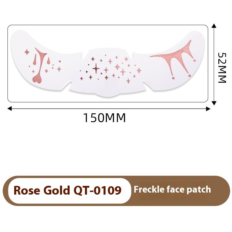 Heißes Roségold Sommersprossen Temporäre Tattoo Aufkleber Heißprägung Sommersprossen Make-up Patches Gesichts-Make-up