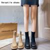 Dicker Absatz Damen Stretch Stiefeletten Mode Elegant Modern Schlank Kurze Stiefeletten Herbst Winter Damen Slipper