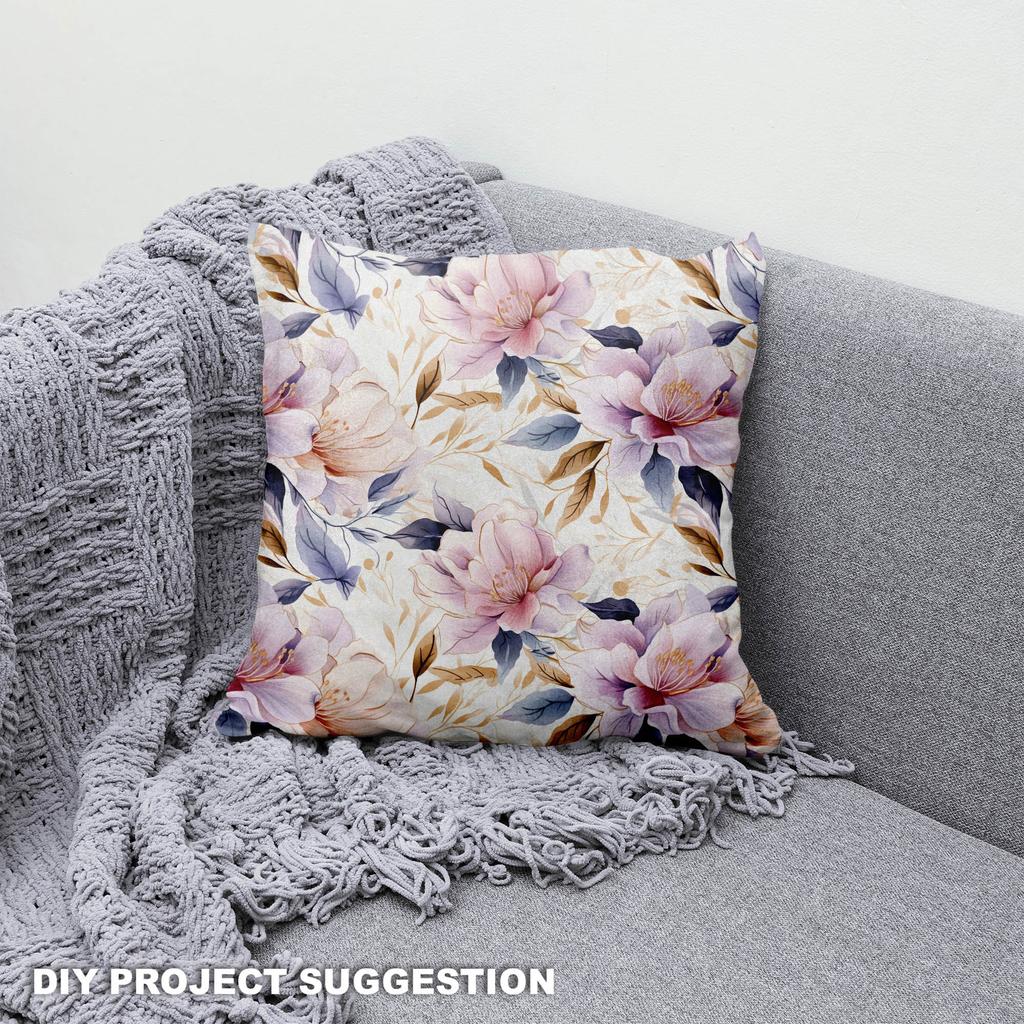 Royal Samt Stoff Polyester Zum Nähen - Motiv Blumen - Rdx2415