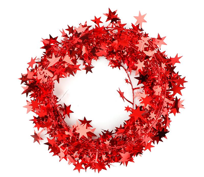 2 Stück Festival Fünfeckiger Sternförmig 7,5 Meter Drahtschleife Dekoration Weihnachtsbaum Heim Atmosphäre Party Spaß Dekoration