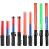 Rechargeable LED Warning Signal Baton: Handheld Stop Sign with Red and Blue Strobe Flashing Lights