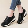 Damen Plateau Loafers Mokassins Casual Slipper Dicke Sohle Elevator Shake Schuhe für Mutter Übergröße