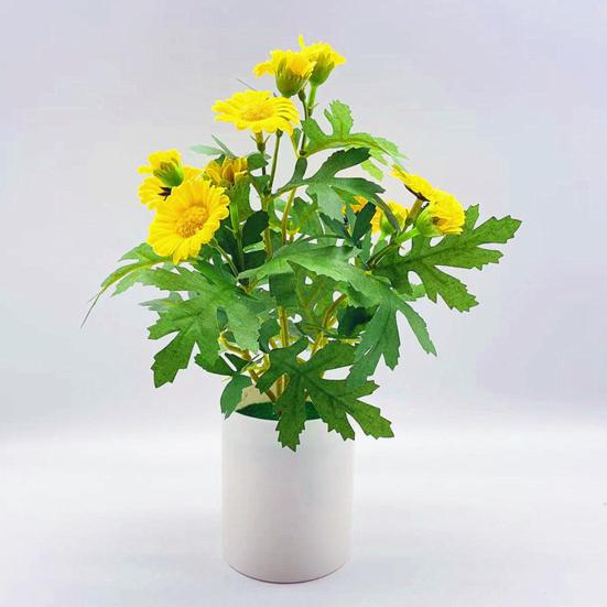 Künstliche Blumen-Bonsai, bruchsicherer UV-beständiger Kunststoff, bezaubernd, kein Beschneiden, Chrysanthemen, künstliche Blumen-Bonsai für den Balkon