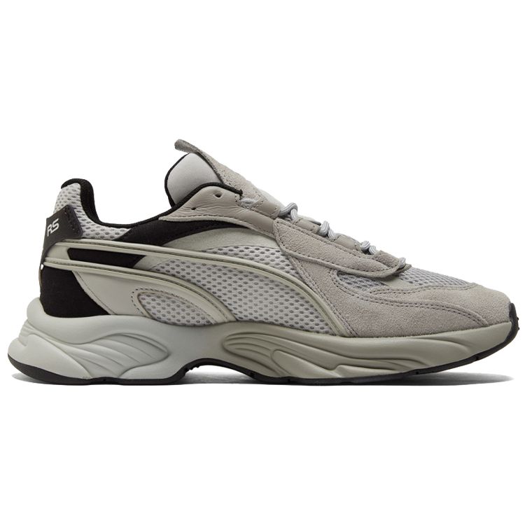 Puma Rs-Connect Retro Fabric Shock Absorption Non-Slip Wear-Resistant Mid-Top Casual Running Shoes Unisex Sneaker Gray Black 383425-02