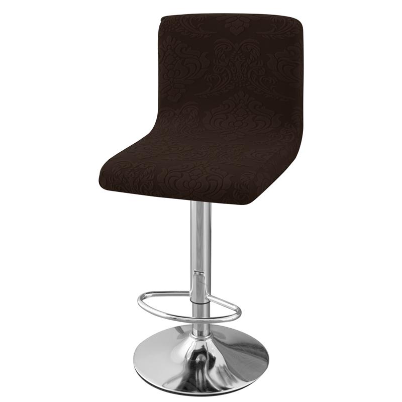 Solid Color Jacquard Short Back Chair Cover Slipcovers Hotel Bar Rotating Lift Chair Cover Home Armchair Polyester Chair Cover 1 piece 2790₽