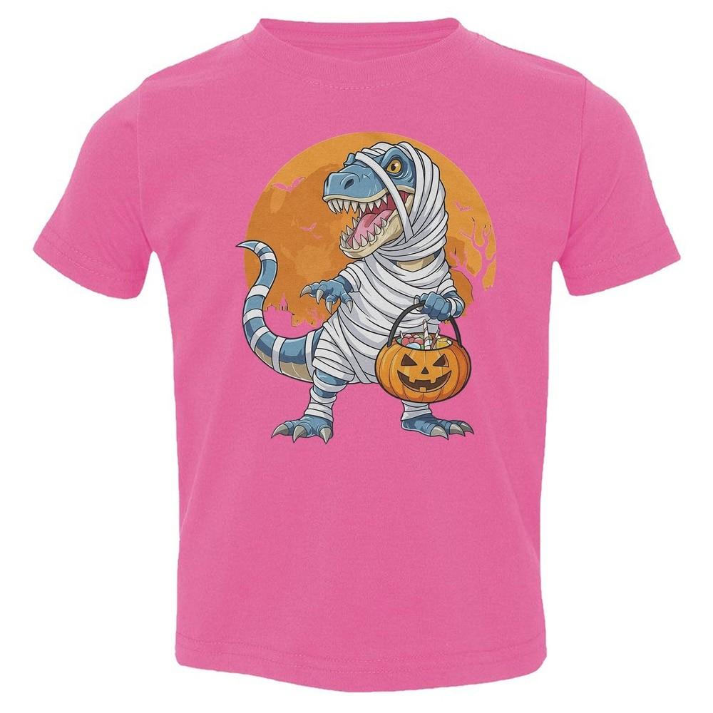 Trick-or-Treat wbr/ ing Mummified T-Rex - Funny Halloween Toddler T-Shirt Unisex T-Shirt M