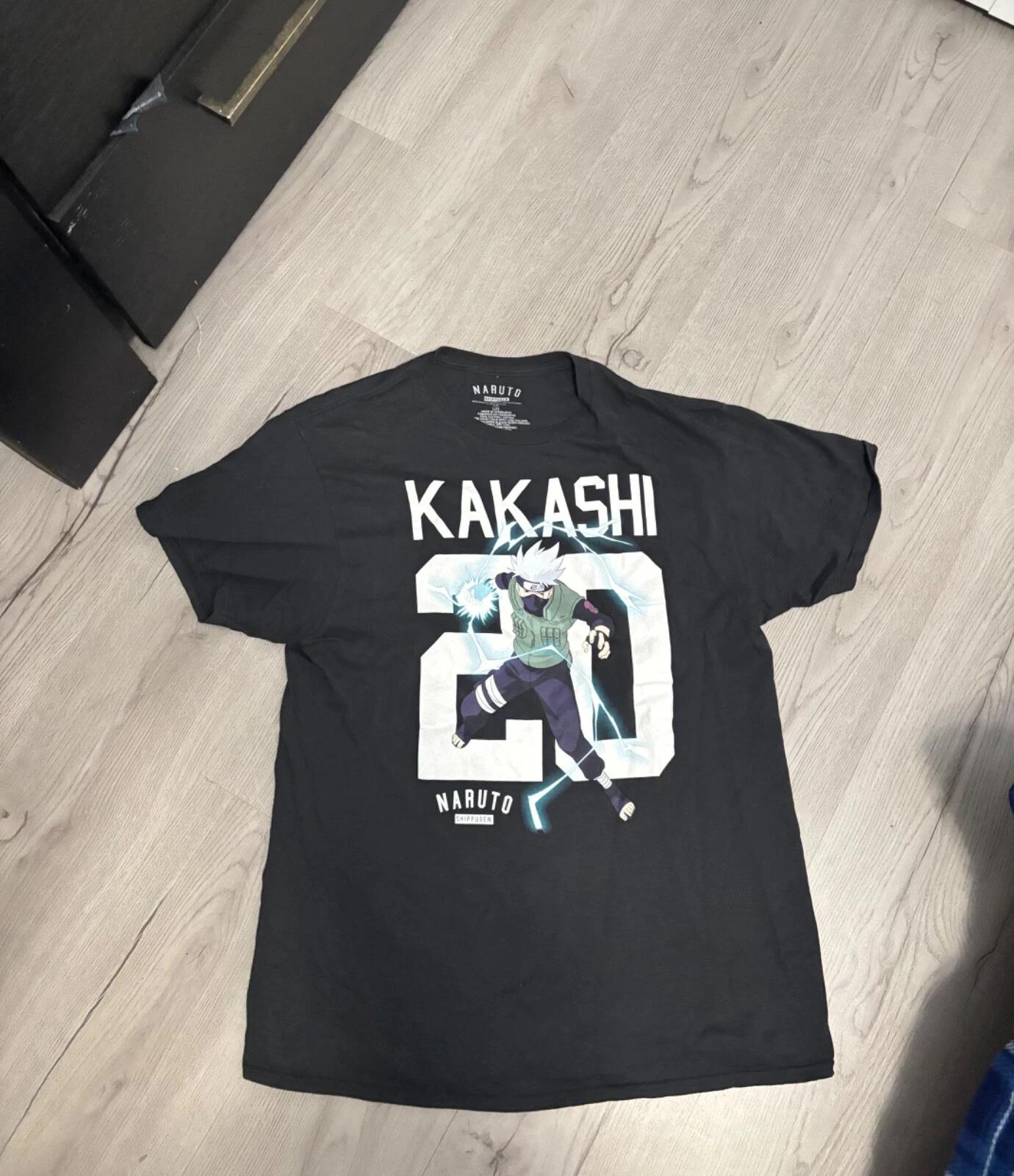 

VTG 2002 Naruto Shippuden Collection Kakashi Mens Black T Shirt-Sz-Large 3XL