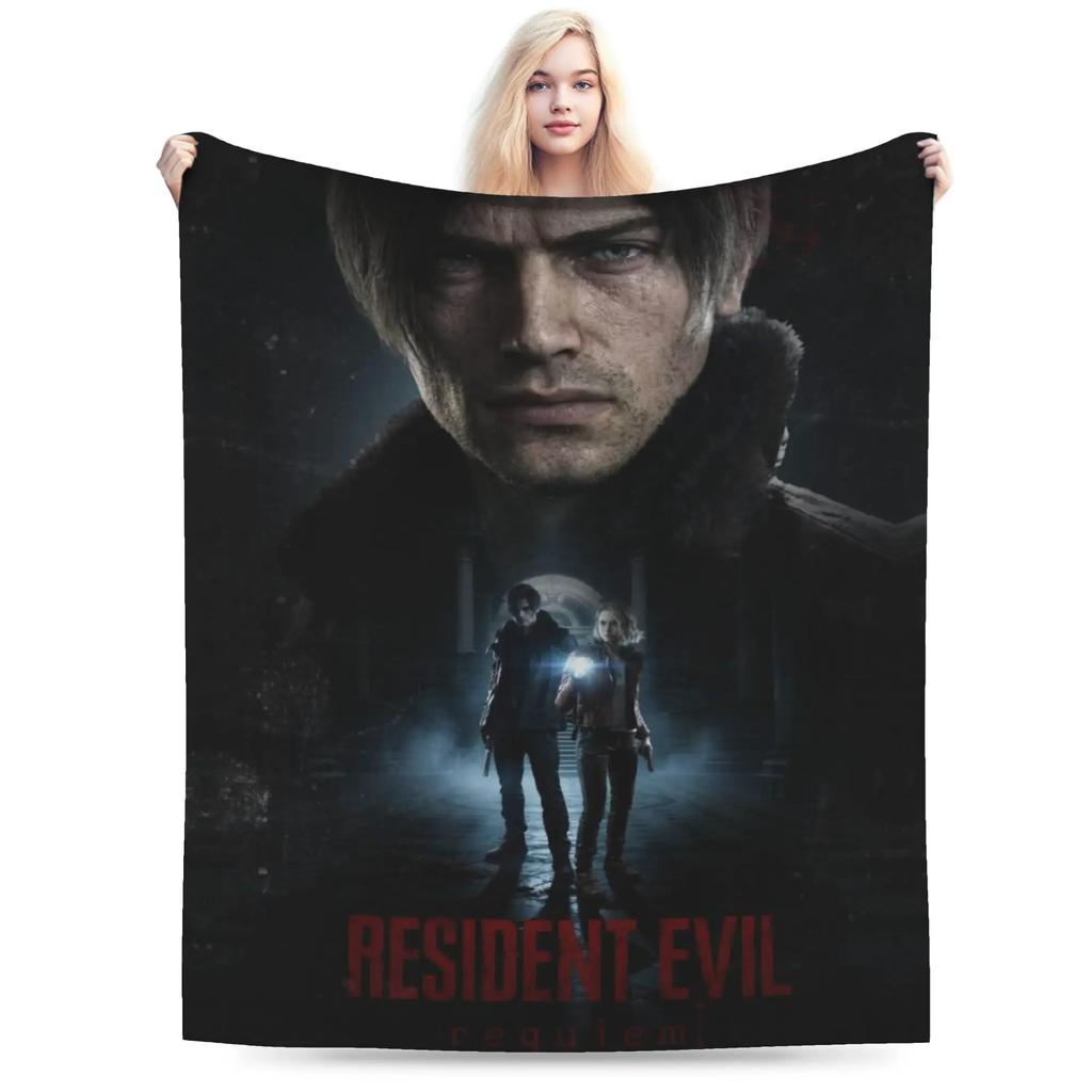 Leon Kennedy Resident Evil Blanket Cozy Soft Throw Blanket for Bed x Inch Multiple Sizes Quilt