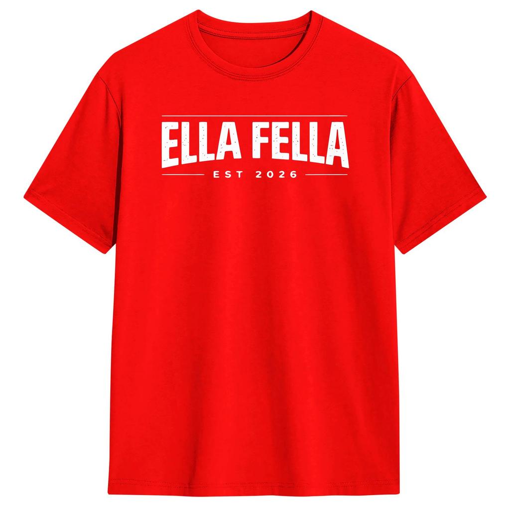 Streetwear T-Shirt Strand Ella Fellas Club Beliebte T-Shirts Baumwoll-T-Shirt für Paare YK Basic Kurzarm Oberteil T-Shirts