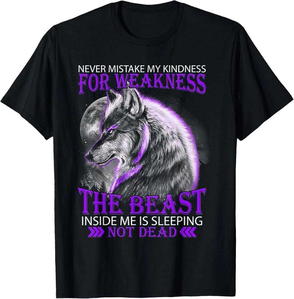 Never Mistake My Kindness For Weakness Wolf T-Shirt 2XL