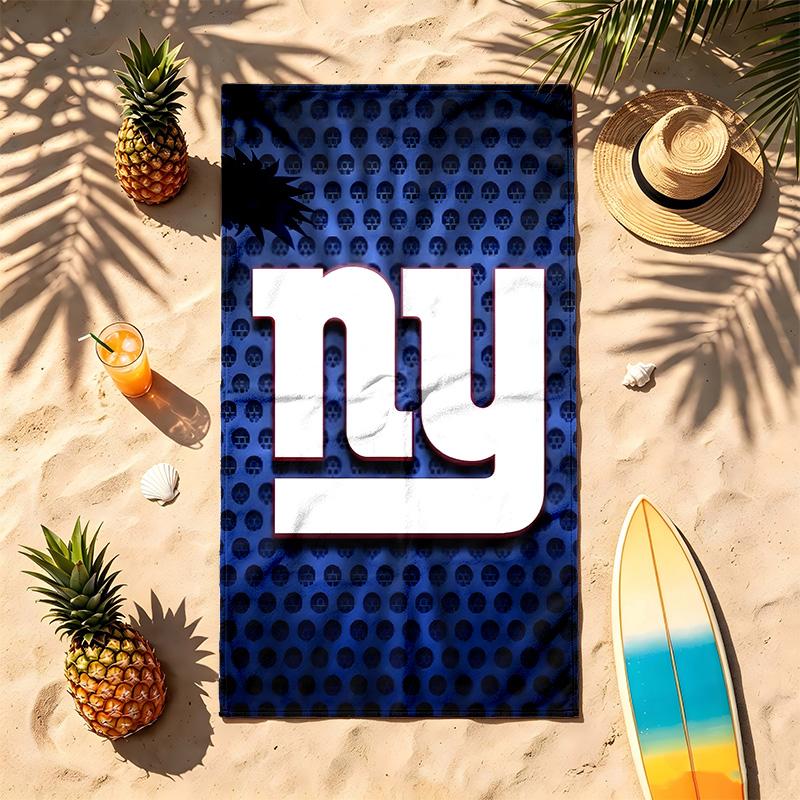 New York Giants (14) Theme Beach Towel Sand Resistant Soft And Comfortable Suitable For The Pool Camping Yoga And Diving A Travel