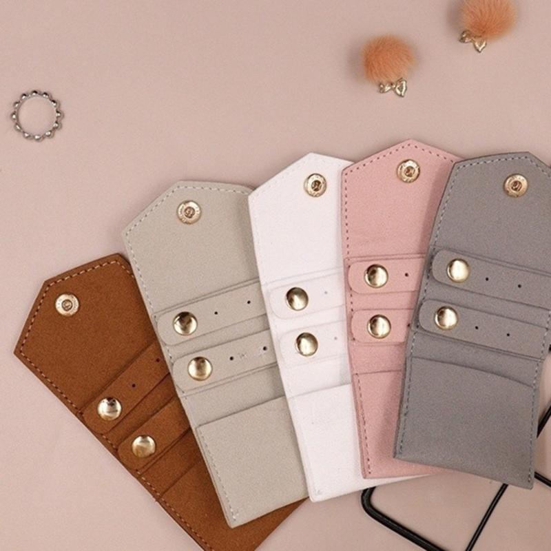 Travel Unique Jewelry Roll Bag Organizers Necklace Storage Box Microfiber Texture Suitable for Rings Earrings Necklaces