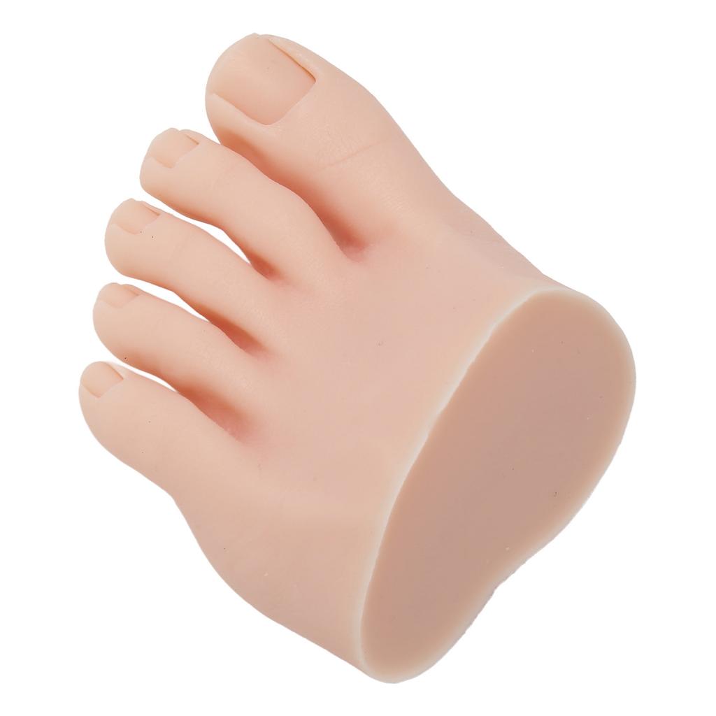 Tattoo Practice Fake Foot Model Medium Skin Color Nail Art Training Display Silicone Half Foot Model