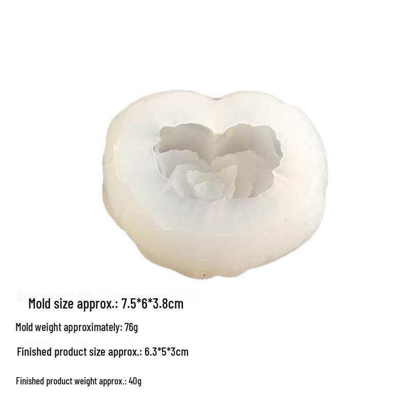 Heart Rose Flower Scented Candle DIY Soap Resin Silicone Mold