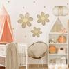 Top Quality Wooden Imitation Rattan Patterned Wall Art Pendant Bohemian Chrysanthemum Wall Decoration Home Living Room Wall