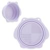 Makeup Brush Cleaner, Etercycle Foldable Silicone Brush Cleaner Bowl Srubber, Portable Washing Tools for Makeup Brush,Powder Puff,Sponge (Purple)